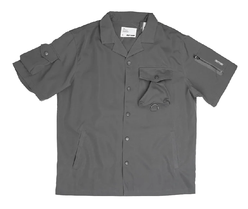 EPTM S/S BUTTON DOWN CARGO SHIRT GREY - SNPBC