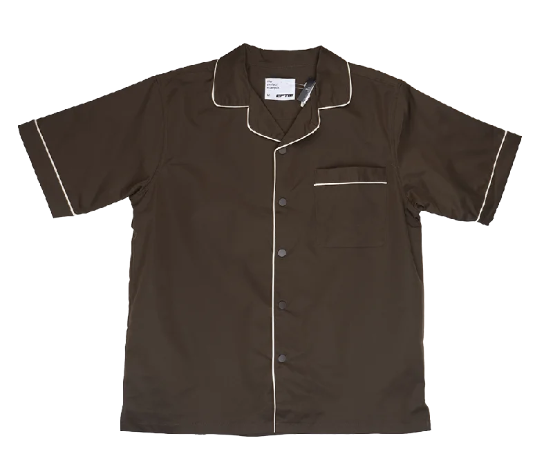 EPTM S/S BUTTON DOWN SHIRT BROWN - DOWNTOWN