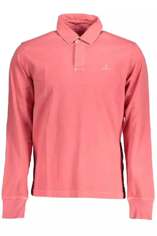 Men's short-sleeve bright deep-classic-warm-citron top-Gant Chic  Cotton Long-Sleeved Polo Men's Shirt