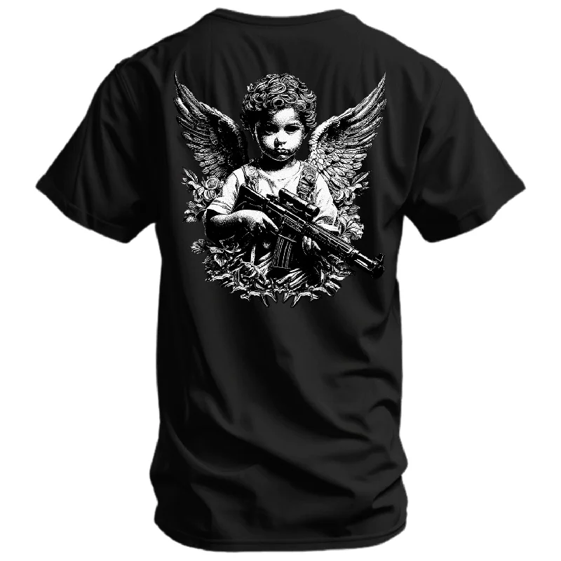 Men's short-sleeve tropical retro-cool-rugged-urban-yachting tee-The Armed Guardian Angel Men's T-Shirt