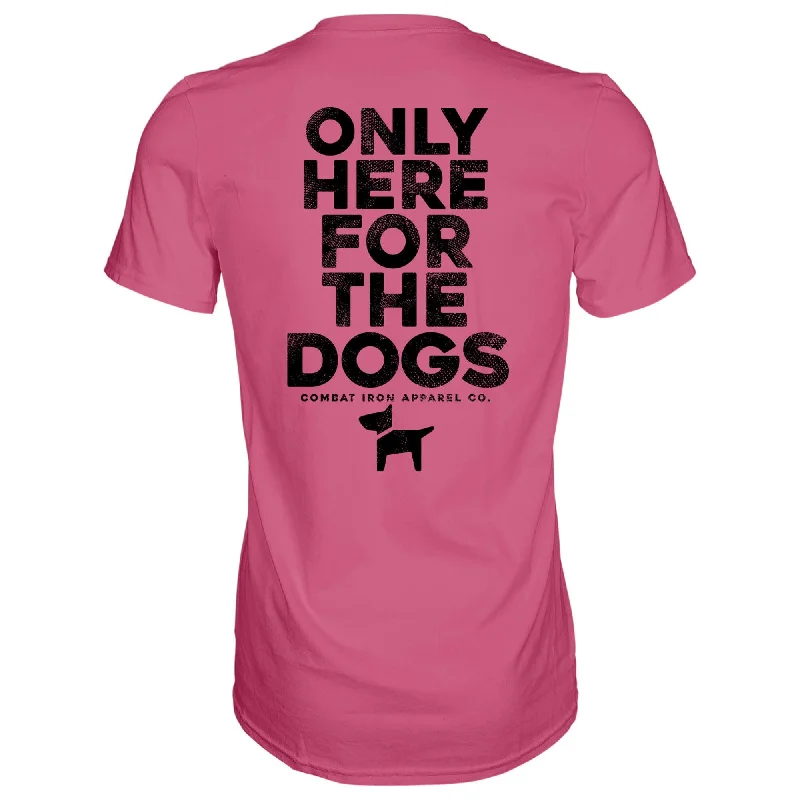 Men's short-sleeve urban warm-jam-session top-Only Here For The Dogs Men's T-Shirt