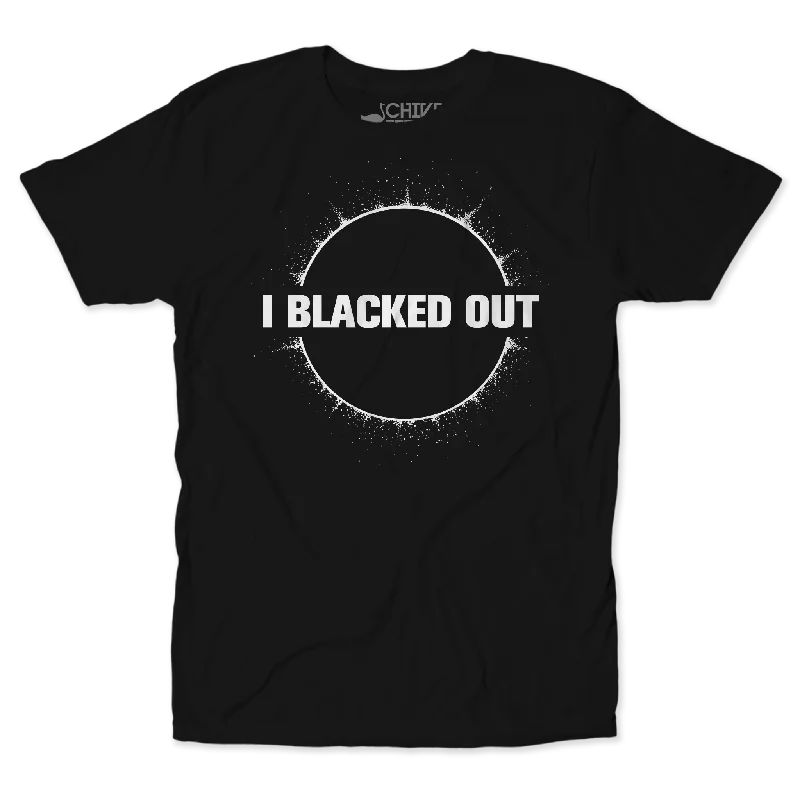 Men's short-sleeve warm stylish-sleek-neutral-techno shirt-I Blacked Out Unisex Tee