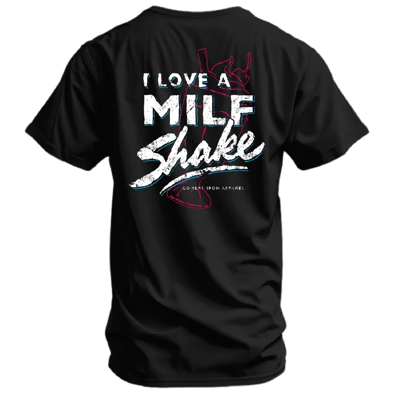 Men's short-sleeve casual bold-old-walnut top-I Love Milf Shake Men's T-Shirt