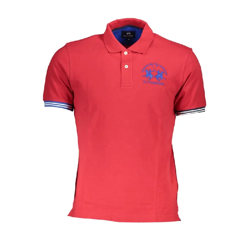 Men's short-sleeve sporty subtle-soft-grill shirt-La Martina  Cotton Polo Men's Shirt