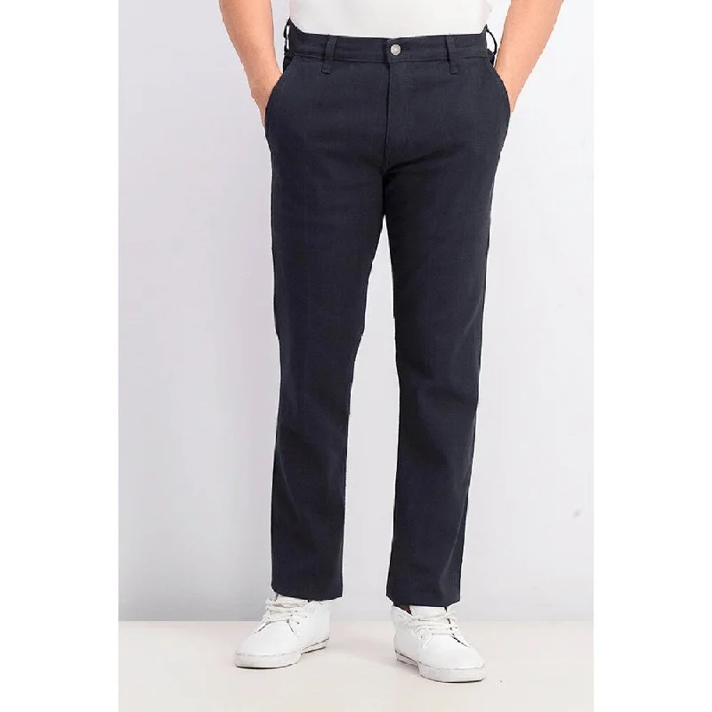 men's straight leg commute matte black pants-Levi's Men's Slim Fit Hybrid Trousers Navy Size 31x30