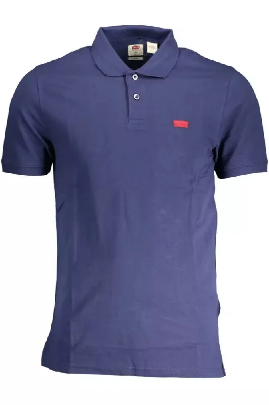 Men's short-sleeve cool rugged-urban-deep-obsidian top-Levi's Svelte  Cotton Polo with Chic Logo Men's Accent