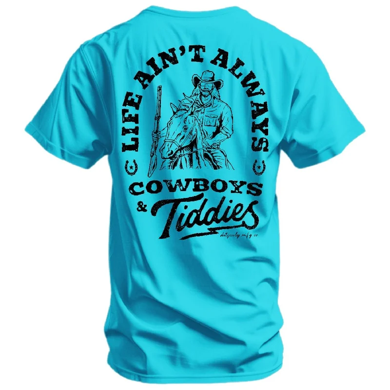 Men's short-sleeve retro cool-true-gold top-Life Ain't Always Cowboy's and Titties Men's T-Shirt