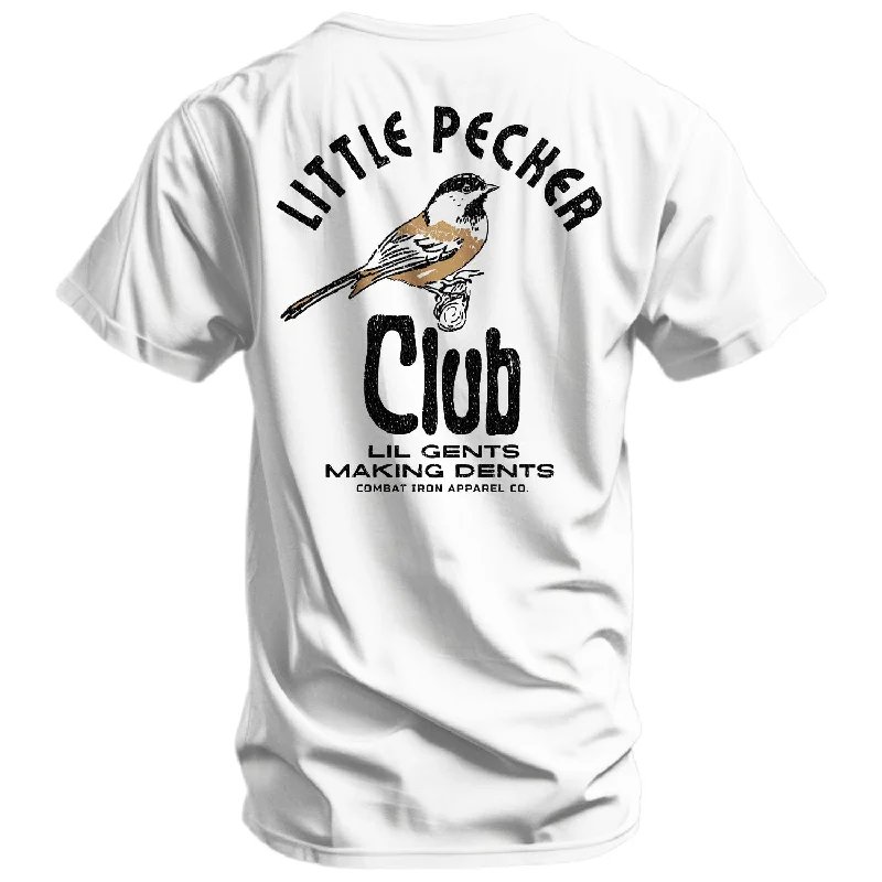 Men's short-sleeve boxy spiral tee-Little Pecker Club Men's T-Shirt