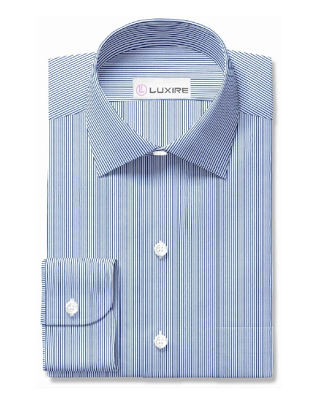 Luxire Privilege Collection Blue Stripes on White