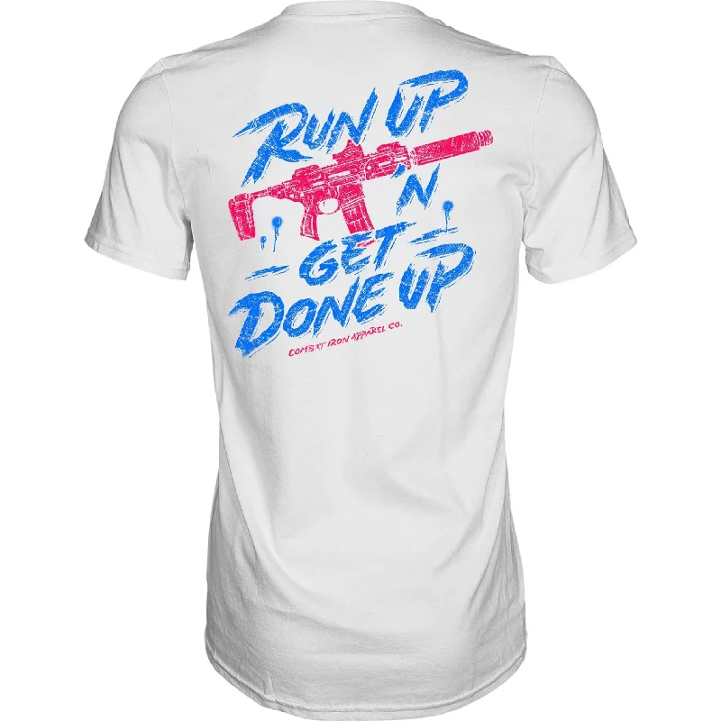 Men's short-sleeve cool rugged-bold-red top-Run Up 'N Get Done Up Men's T-Shirt