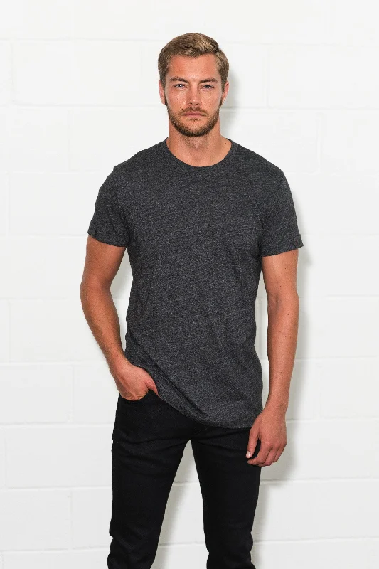 Men's short-sleeve deep classic-glow-accent top-Men's Tri-Blend Tab Sleeve Tee