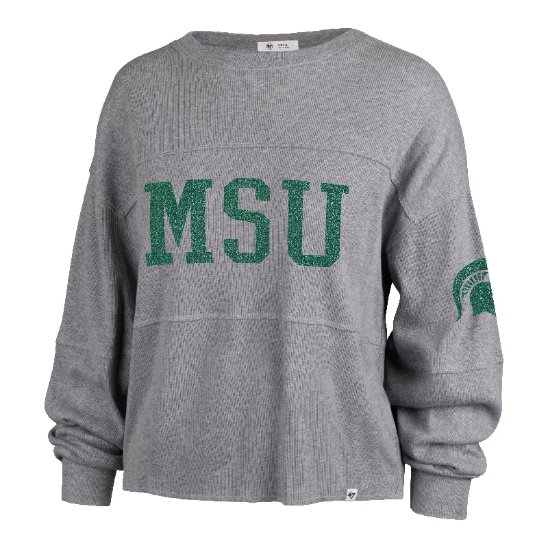 Men's short-sleeve neutral casual-bold-rich-maroon top-MICHIGAN STATE SPARTANS GET LOUD '47 JADA LONG SLEEVE TEE WOMENS