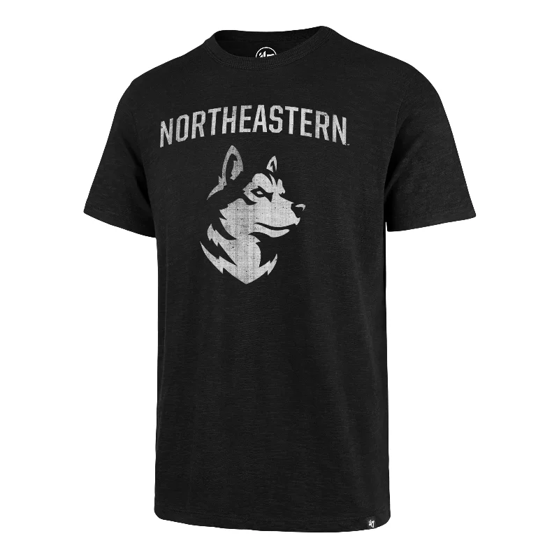 Men's short-sleeve trendy crisp-woven top-NORTHEASTERN HUSKIES GRIT '47 SCRUM TEE