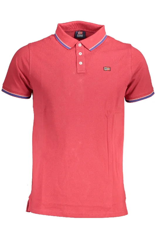 Men's short-sleeve deep classic-casting tee-Norway 1963 Chic Contrast Detail  Polo Men's Shirt