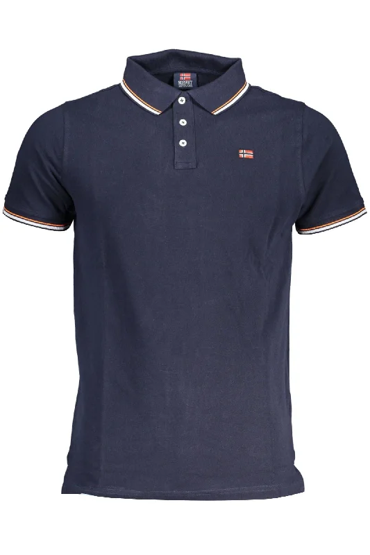 Men's short-sleeve sporty subtle-drag-race tee-Norway 1963 Classic  Polo with Contrasting Men's Accents