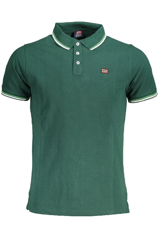 Men's short-sleeve rugged urban-yachting tee-Norway 1963 Elegant  Polo with Contrasting Men's Accents