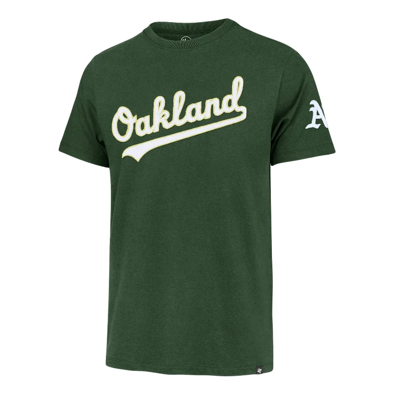 Men's short-sleeve soft trendy-bright-deep-old-frayed shirt-OAKLAND ATHLETICS '47 FRANKLIN FIELDHOUSE TEE