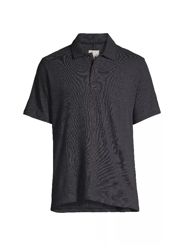 Men's short-sleeve sleek pearl shirt-Rag & Bone Men's Classic Flame Polo Shirt, Salute