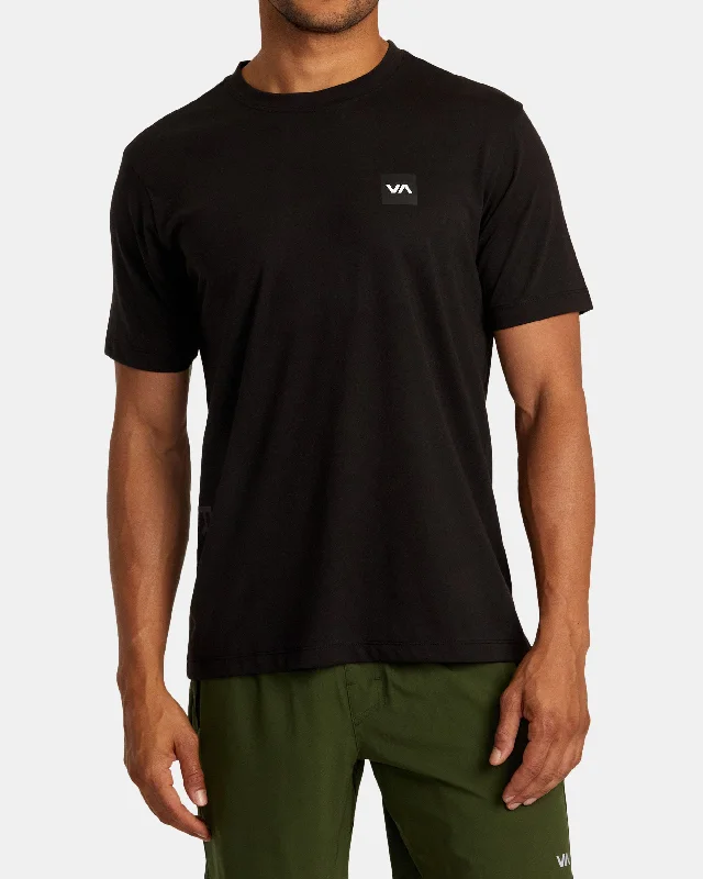 Men's short-sleeve sporty subtle-soft-grill shirt-RVCA 2X Tee - Black