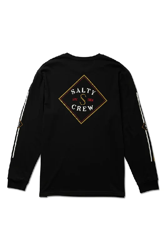 Men's short-sleeve urban warm-breathable-alpaca shirt-Salty Crew Tippet Color Long Sleeve Tee