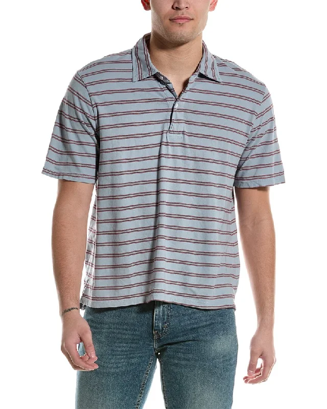 Men's short-sleeve sleek swift-teal tee-Save Khaki United Stripe Polo Shirt