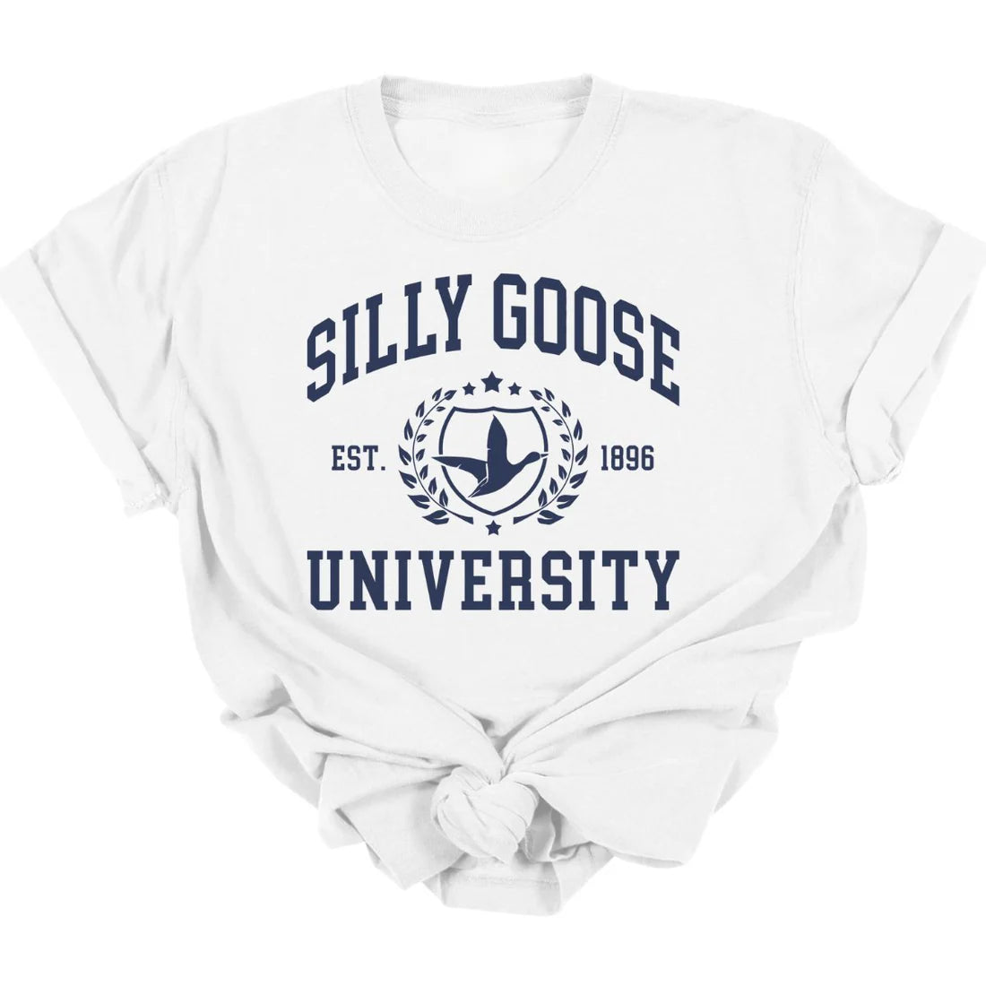 Men's short-sleeve deep classic-muted-fresh-escape top-Silly Goose University Tee  *MADE TO ORDER*