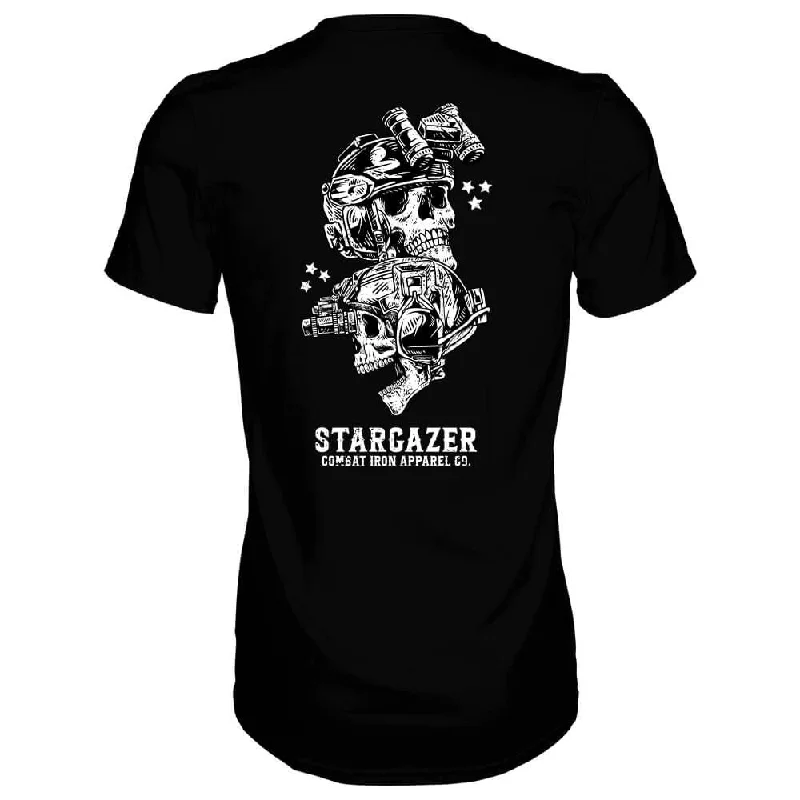 Men's short-sleeve trendy fresh-citron tee-Stargazer Operator Skull's Men's T-Shirt