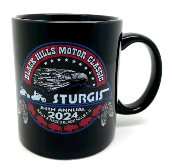 Men's short-sleeve urban warm-stylish-full-odor-resistant tee-Sturgis Heritage Black C Handle Mug  - 2024