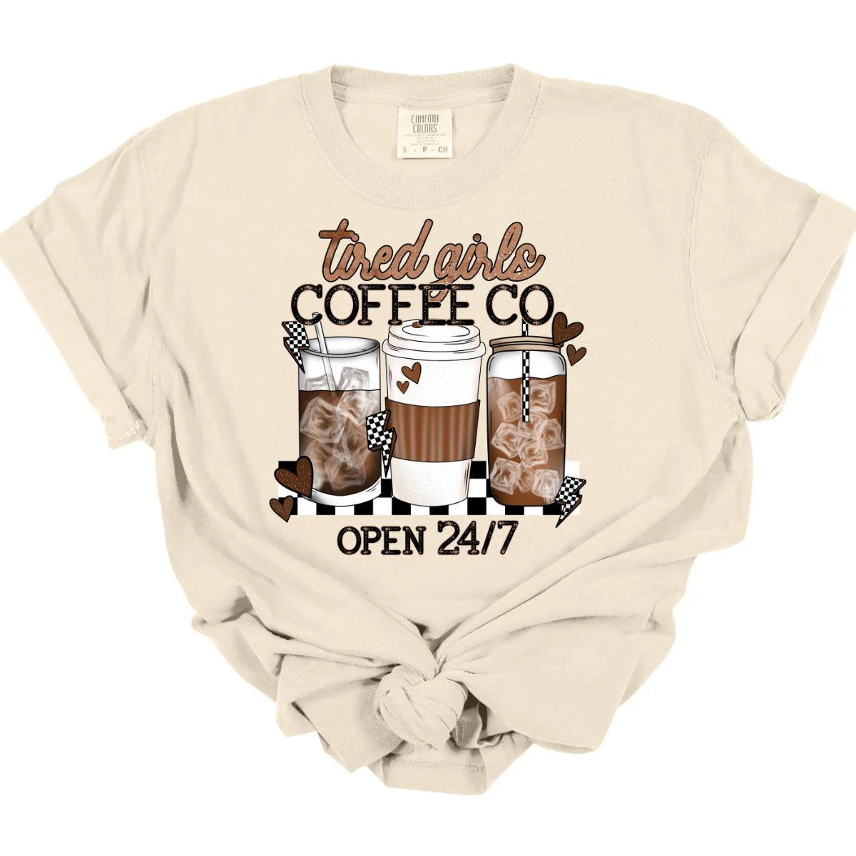 Men's short-sleeve classic muted-aged-violet tee-Tired Girls Coffee Co. Tee  *MADE TO ORDER*