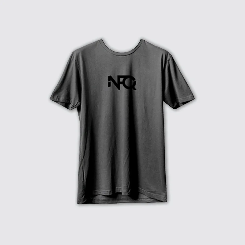 Men's short-sleeve rich rough-hemp shirt-Training Tee - Modern Logo Mas Grey/Black