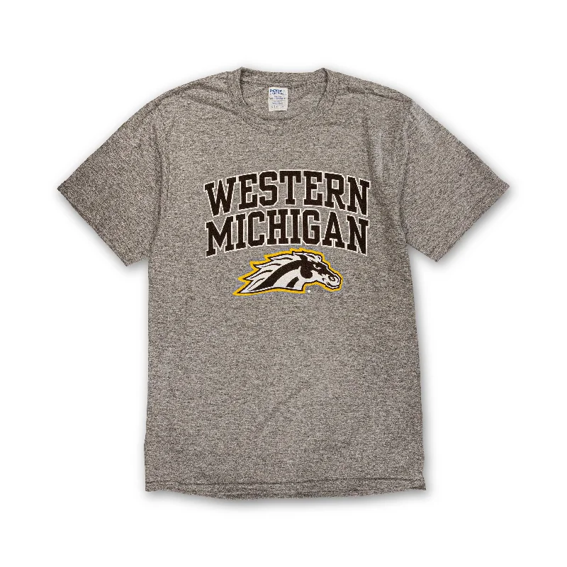 Men's short-sleeve rugged urban-brick-red top-Western Michigan Bronco Short Sleeve Tee