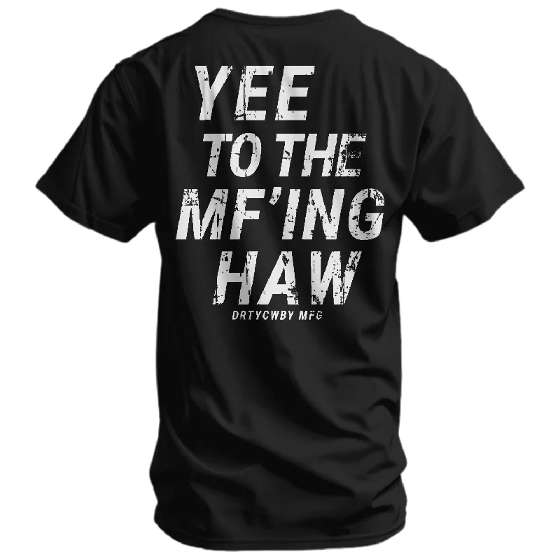 Men's short-sleeve retro frost-blue top-Yee To The Mf'Ing Haw Rodeo Men's T-Shirt