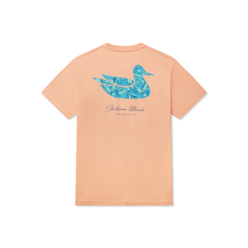 Men's short-sleeve modern vibrant-tropical-rich-mustard top-Youth Duck Originals Tee - Bayside