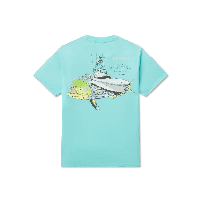 Men's short-sleeve muted fresh-modern-ridge top-Youth Mahi Moves Tee