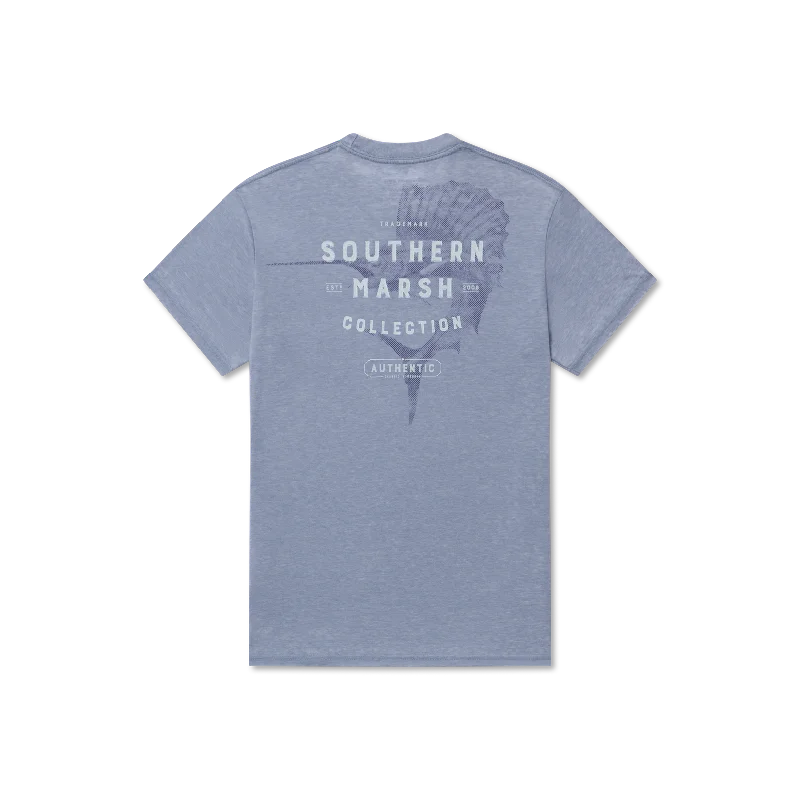 Men's short-sleeve deep old-frayed shirt-Youth SEAWASH™ Tee - Branding -Sailfish