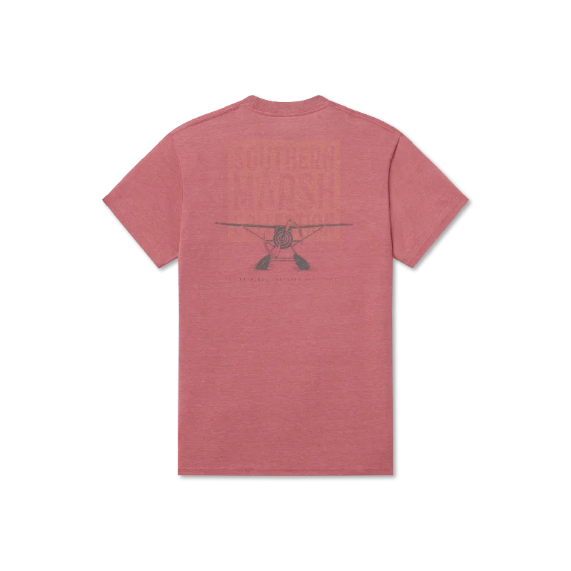 Men's short-sleeve rugged urban-warm-vivid-crimson top-Youth SEAWASH™ Tee - Floatplane Takeoff