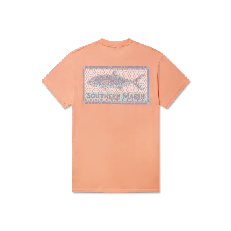 Men's short-sleeve classic muted-fresh-modern-deep-purple tee-Youth Tile Fish Tee