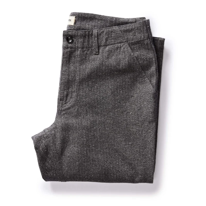 men's relaxed formal dinner shimmer green pants-The Carnegie Pant in Granite Herringbone