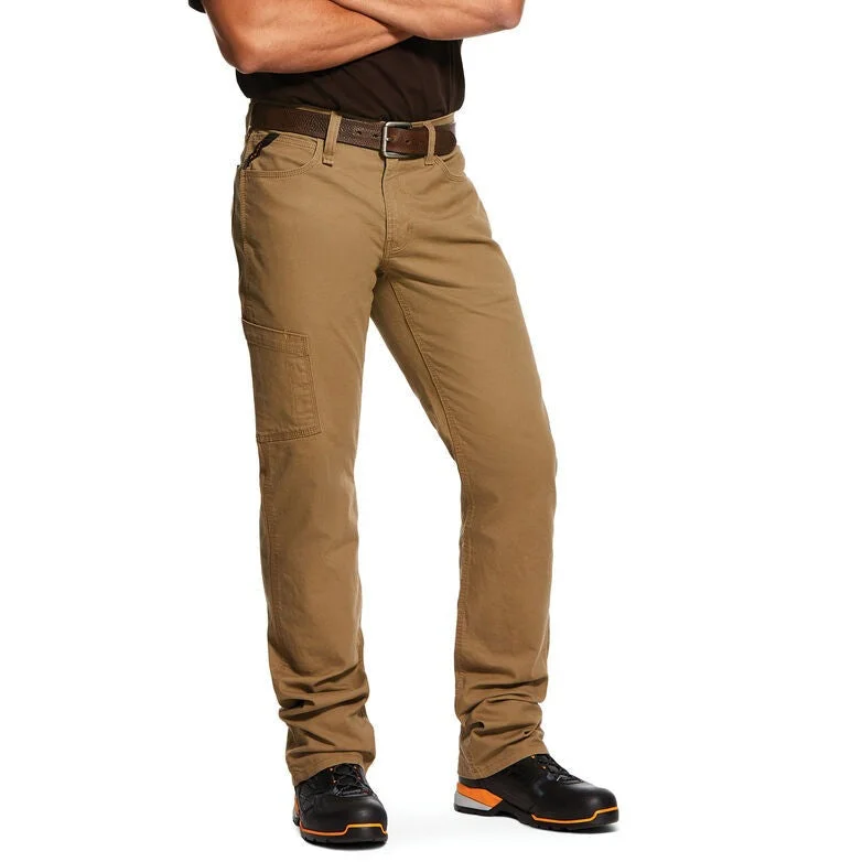 men's waterproof hiking gloss red pants-Ariat Men's Rebar M4 DuraStretch Work Pant in Field Khaki