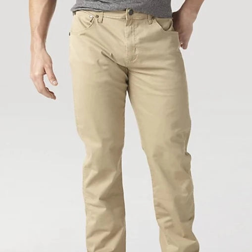 men's tapered workday luster gray pants-Wrangler Retro Men's Slim Fit Straight Twill Pant- Fawn