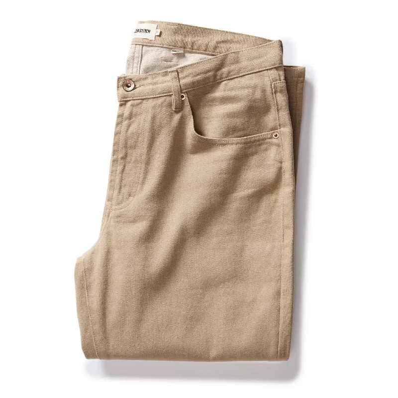 men's stretch office matte navy pants-The Democratic All Day Pant in Light Khaki Broken Twill