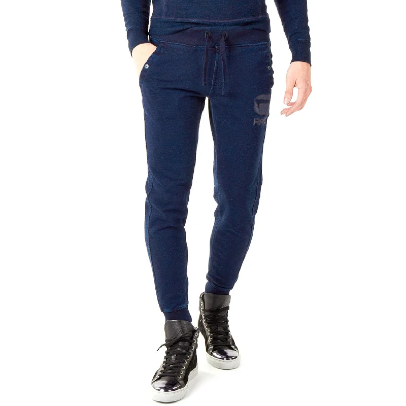 men's high-waisted camping gloss red pants-G-Star Hartlies Sweat Pants - Indigo - Mens