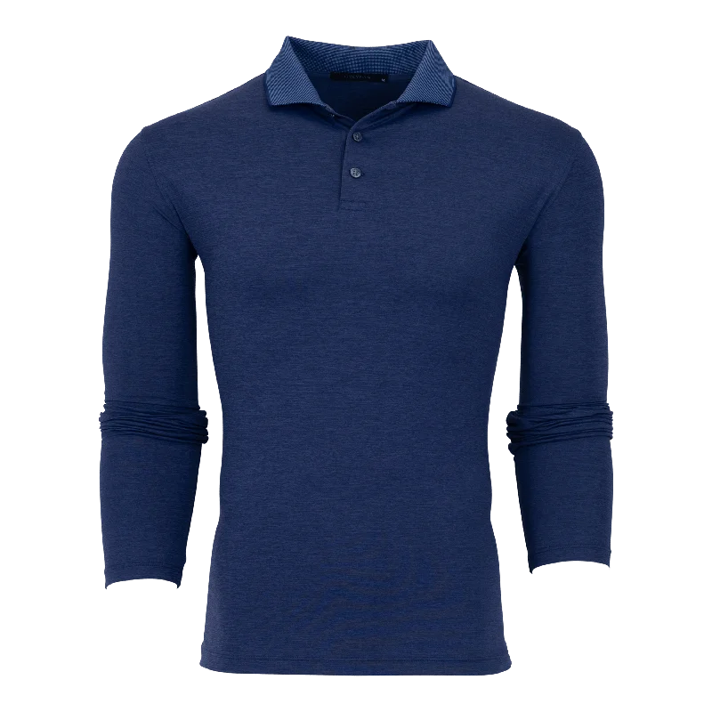 Men's short-sleeve deep cobalt blue tee-Guide Sport Long Sleeve Polo