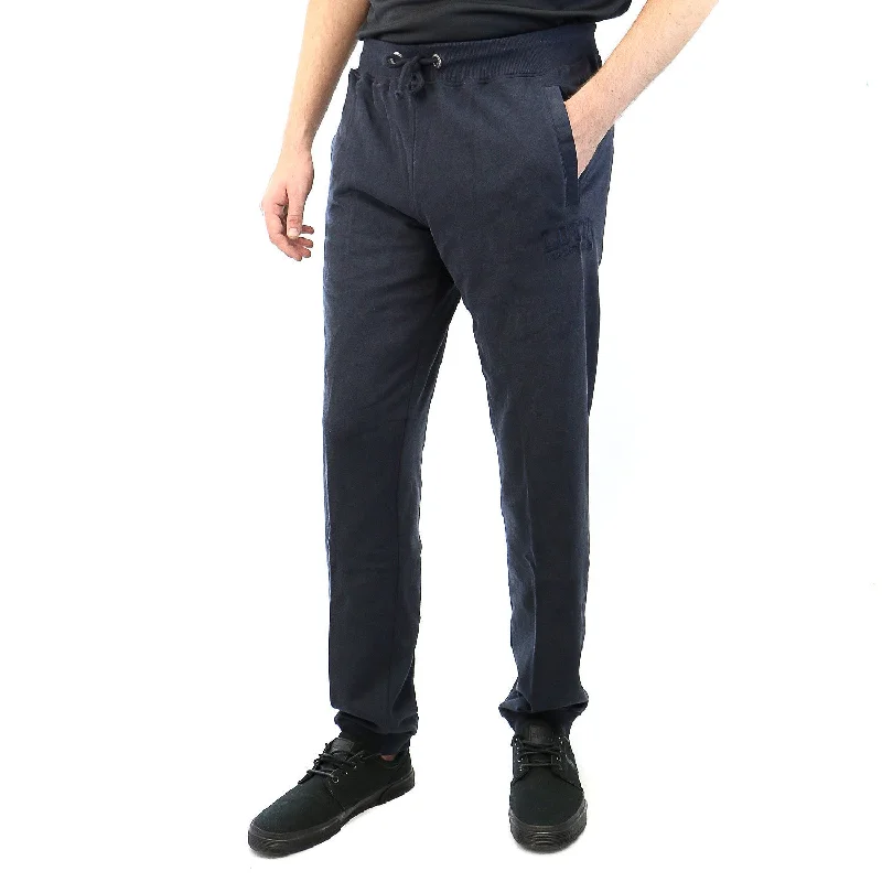 men's stretch athletic training shimmer black pants-Lotto Pants Clay FL RIB  - DEEP NAVY - Mens