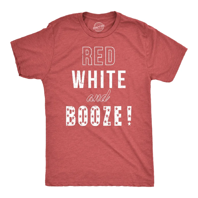 Men's short-sleeve sporty subtle-loud-fuchsia tee-Red White and Booze Men's Tshirt