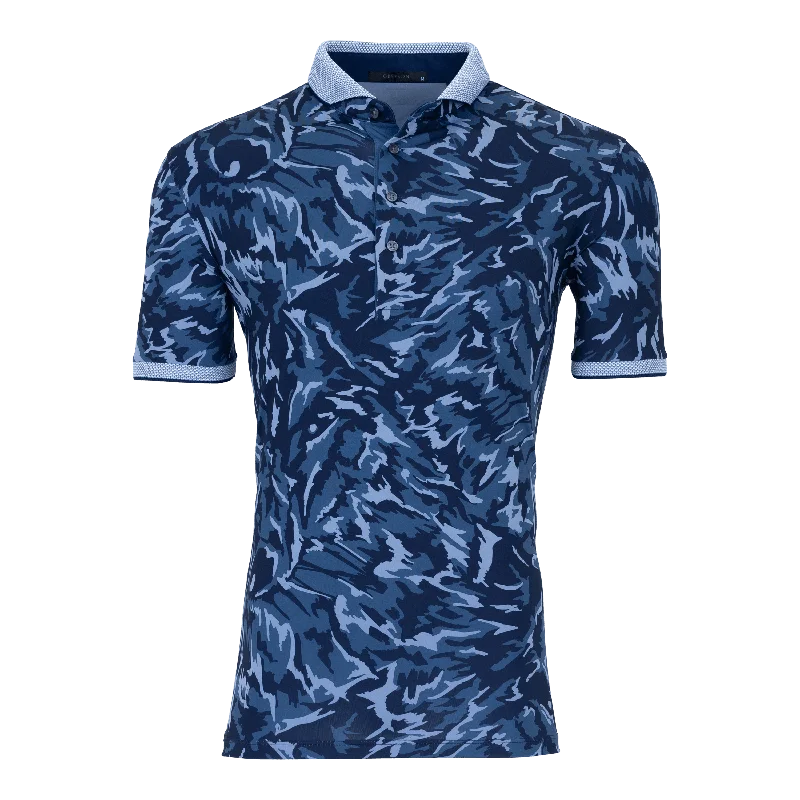 Men's short-sleeve athletic frost tee-Midas Wolf Camo Polo