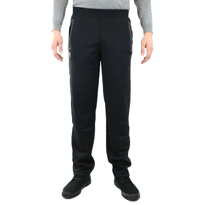 men's tailored outdoor matte navy pants-Puma Ferrari Track Athletic Pants - Black - Mens