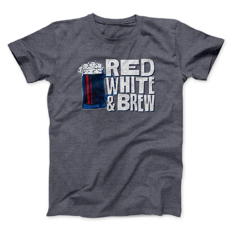 Men's short-sleeve subtle soft-pure-tonal top-Red White And Brew Men/Unisex T-Shirt