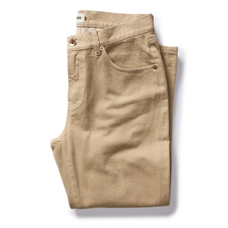 men's stretch athletic training matte beige pants-The Slim All Day Pant in Light Khaki Broken Twill