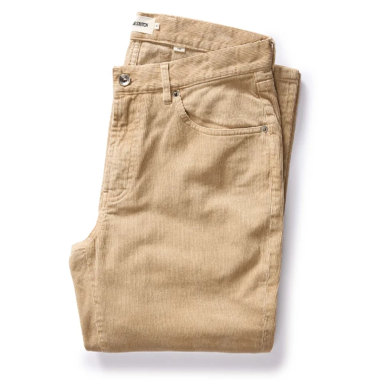 men's slim fit festival dull olive pants-The Slim All Day Pant in Light Khaki Cord